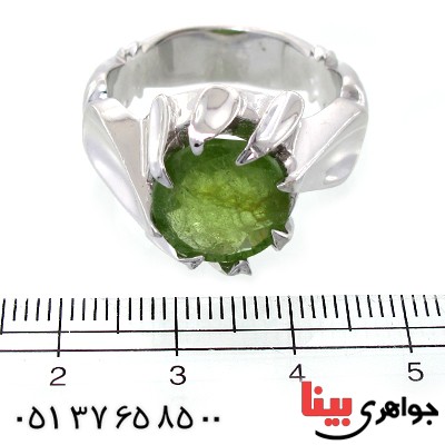 انگشتر زبرجد مردانه درشت مدل دور اشکی _کد:1482