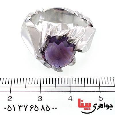 انگشتر آمتیست مردانه درشت مدل دور اشکی _کد:1484