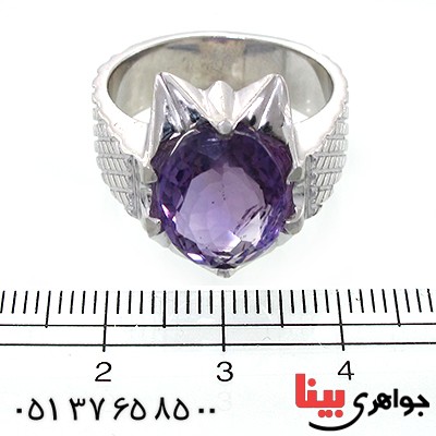 انگشتر آمتیست مردانه درشت شکیل _کد:10690