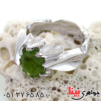 انگشتر زبرجد مردانه مدل دور اشکی _کد:10692