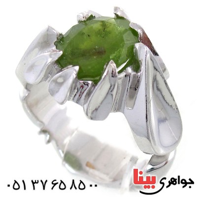 انگشتر زبرجد مردانه مدل دور اشکی _کد:10692