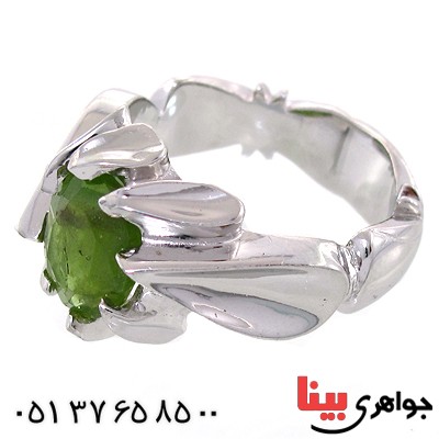 انگشتر زبرجد مردانه مدل دور اشکی _کد:10692