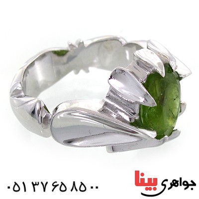 انگشتر زبرجد مردانه مدل دور اشکی _کد:10692