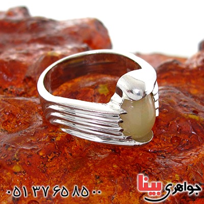 انگشتر اوپال هفت رنگ مردانه خوشرنگ _کد:10693