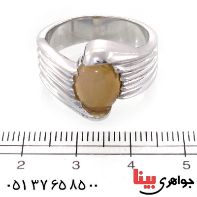 انگشتر اوپال هفت رنگ مردانه خوشرنگ _کد:10693