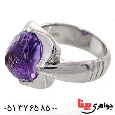 انگشتر آمتیست مردانه مدل شایان _کد:10694