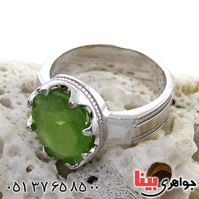 انگشتر زبرجد مردانه درشت مدل ملک _کد:10695