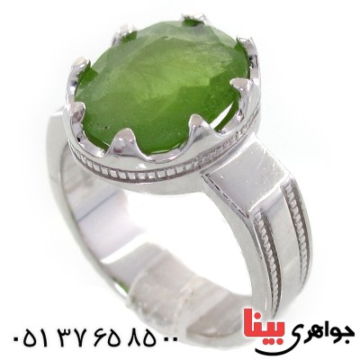 انگشتر زبرجد مردانه درشت مدل ملک _کد:10695