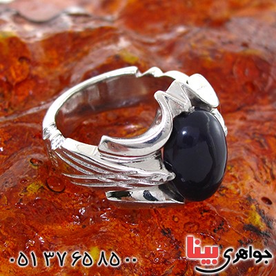 انگشتر اوپال تیره مردانه خاص مدل کیان _کد:10699