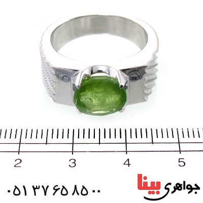 انگشتر زبرجد مردانه مدل شیاردار _کد:10700