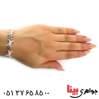 دستبند نقره زنانه مدل شنل _کد:10709