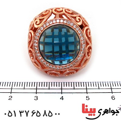 انگشتر توپاز سوارسکی زنانه فاخر درشت مدل نگارین _کد:1496