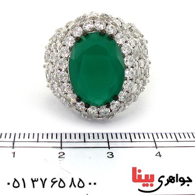 انگشتر زمرد سوارسکی زنانه درشت مدل ملوک _کد:1497