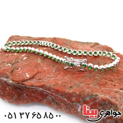 دستبند زمرد سوارسکی زنانه شیک مدل سوران _کد:10711