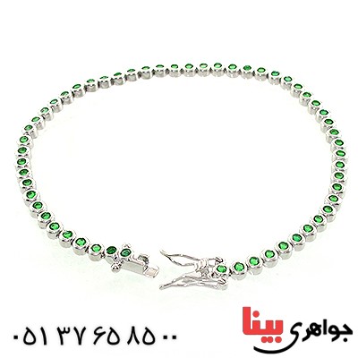 دستبند زمرد سوارسکی زنانه شیک مدل سوران _کد:10711