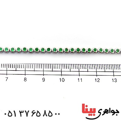 دستبند زمرد سوارسکی زنانه شیک مدل سوران _کد:10711