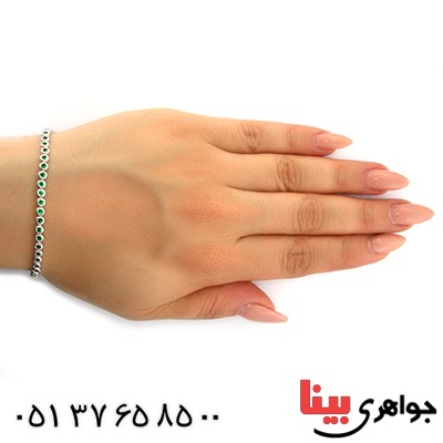 دستبند زمرد سوارسکی زنانه شیک مدل سوران _کد:10711