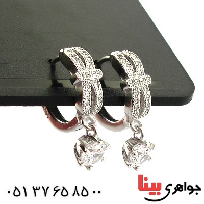 گوشواره نقره زنانه مدل ستاره آویز _کد:10712