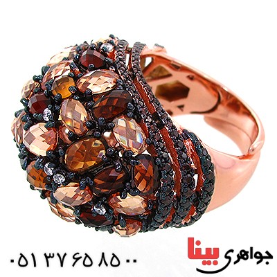 انگشتر سیترین زنانه درشت فاخر باشکوه _کد:1498