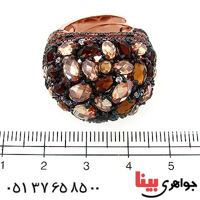 انگشتر سیترین زنانه درشت فاخر باشکوه _کد:1498