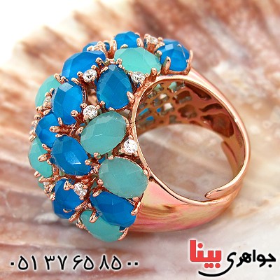 انگشتر سنگ ماه (مون استون) زنانه درشت فاخر باشکوه _کد:1499