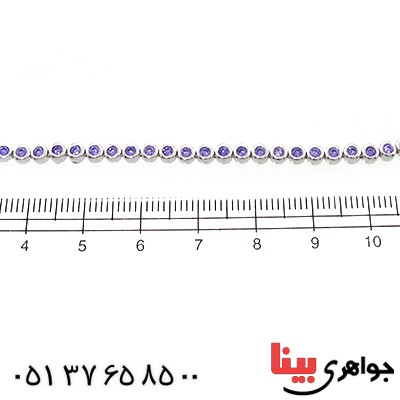 دستبند یاقوت کبود سوارسکی زنانه شیک مدل سوران _کد:10714