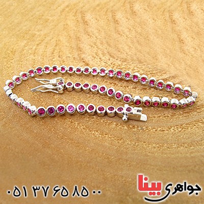 دستبند یاقوت سرخ سوارسکی زنانه شیک مدل سوران _کد:10718