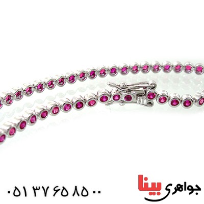 دستبند یاقوت سرخ سوارسکی زنانه شیک مدل سوران _کد:10718