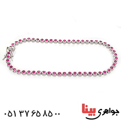 دستبند یاقوت سرخ سوارسکی زنانه شیک مدل سوران _کد:10718