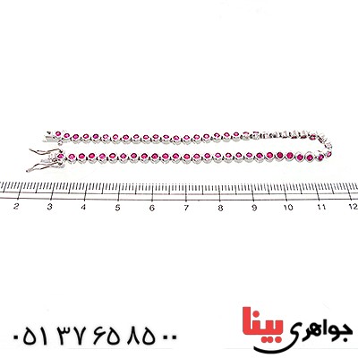 دستبند یاقوت سرخ سوارسکی زنانه شیک مدل سوران _کد:10718