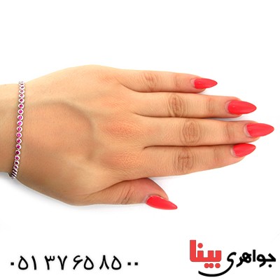دستبند یاقوت سرخ سوارسکی زنانه شیک مدل سوران _کد:10718