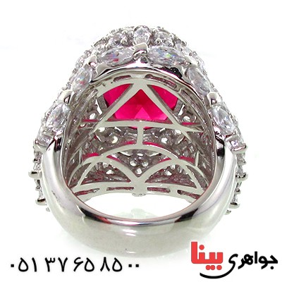 انگشتر یاقوت سرخ سوارسکی زنانه درشت فاخر سلطنتی _کد:1501