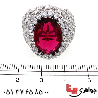 انگشتر یاقوت سرخ سوارسکی زنانه درشت فاخر سلطنتی _کد:1501