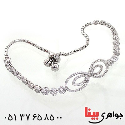 دستبند نقره زنانه جواهرکاری مدل پاپیون _کد:10723