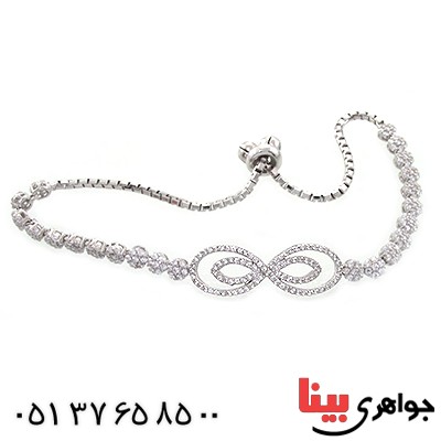دستبند نقره زنانه جواهرکاری مدل پاپیون _کد:10723