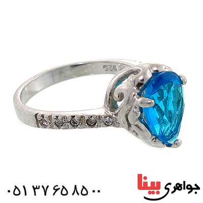 انگشتر توپاز سوارسکی زنانه مدل اشکی _کد:10726