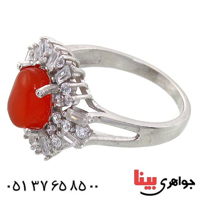 انگشتر عقیق یمنی زنانه مدل نیکا _کد:10728