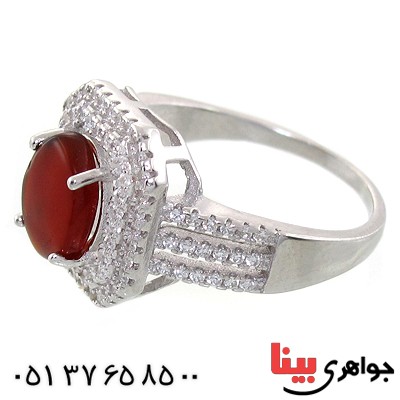 انگشتر عقیق یمنی زنانه مدل آوا _کد:10729