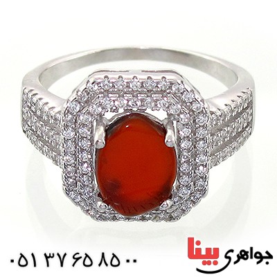 انگشتر عقیق یمنی زنانه مدل آوا _کد:10729
