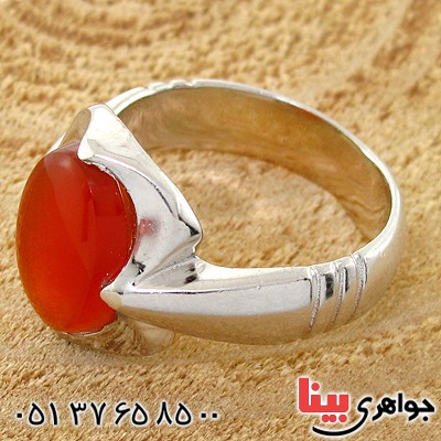 انگشتر عقیق یمنی مردانه مرغوب مدل آرمان _کد:1503