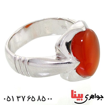 انگشتر عقیق یمنی مردانه مرغوب مدل آرمان _کد:1503