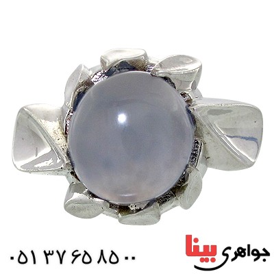 انگشتر عقیق یمنی کبود مردانه درشت مدل دور اشکی _کد:1508