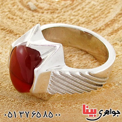 انگشتر عقیق یمنی مردانه درشت _کد:10737