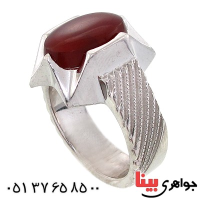 انگشتر عقیق یمنی مردانه درشت _کد:10737