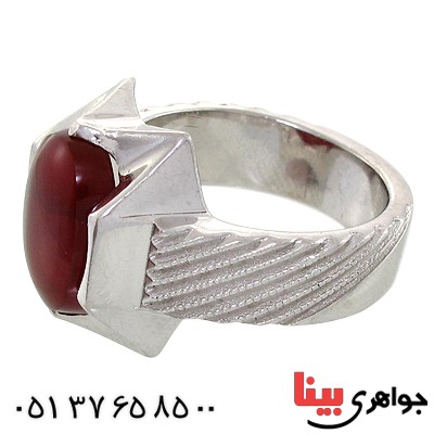 انگشتر عقیق یمنی مردانه درشت _کد:10737