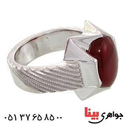 انگشتر عقیق یمنی مردانه درشت _کد:10737