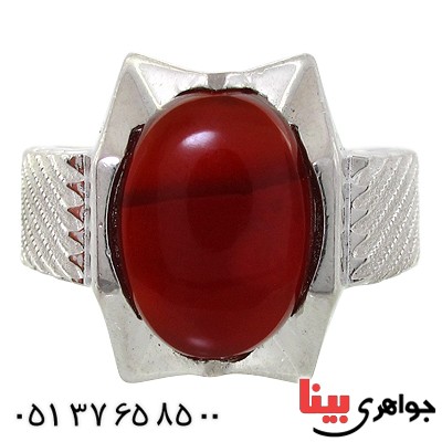 انگشتر عقیق یمنی مردانه درشت _کد:10737