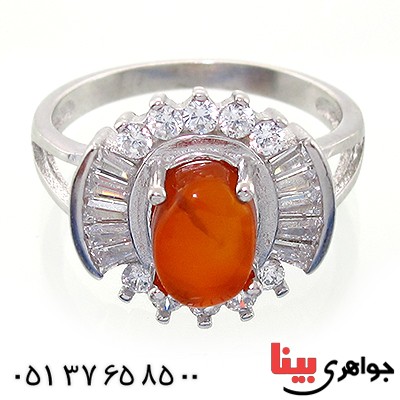 انگشتر عقیق یمنی زنانه مدل شیوا _کد:10738