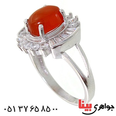 انگشتر عقیق یمنی زنانه مدل شیوا _کد:10738