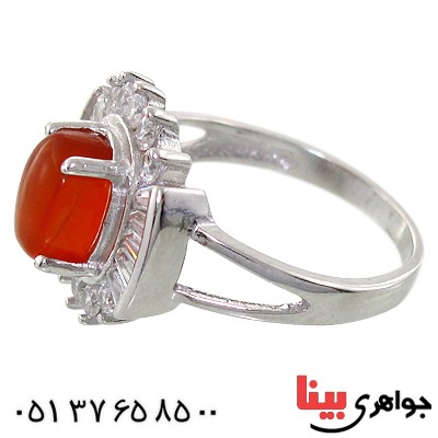 انگشتر عقیق یمنی زنانه مدل شیوا _کد:10738
